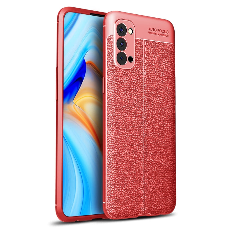 For OPPO Reno4 4G  Litchi Texture TPU Shockproof Case
