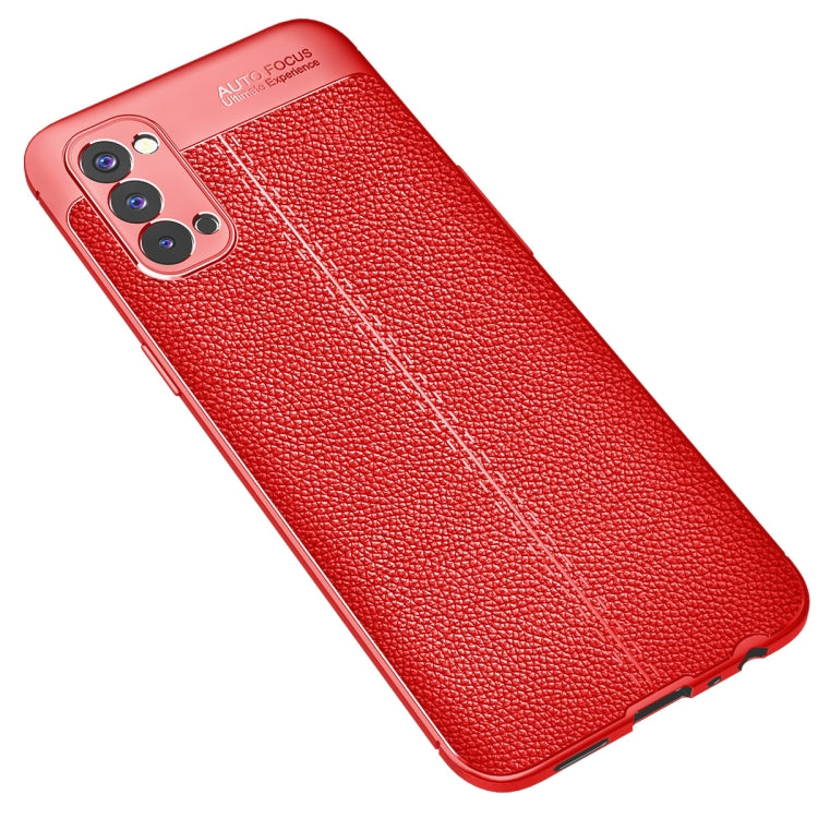 For OPPO Reno4 4G  Litchi Texture TPU Shockproof Case