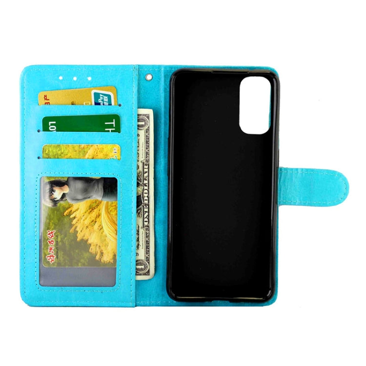 For OPPO Reno4 Crazy Horse Texture Leather Horizontal Flip Protective Case with Holder & Card Slots & Wallet & Photo Frame