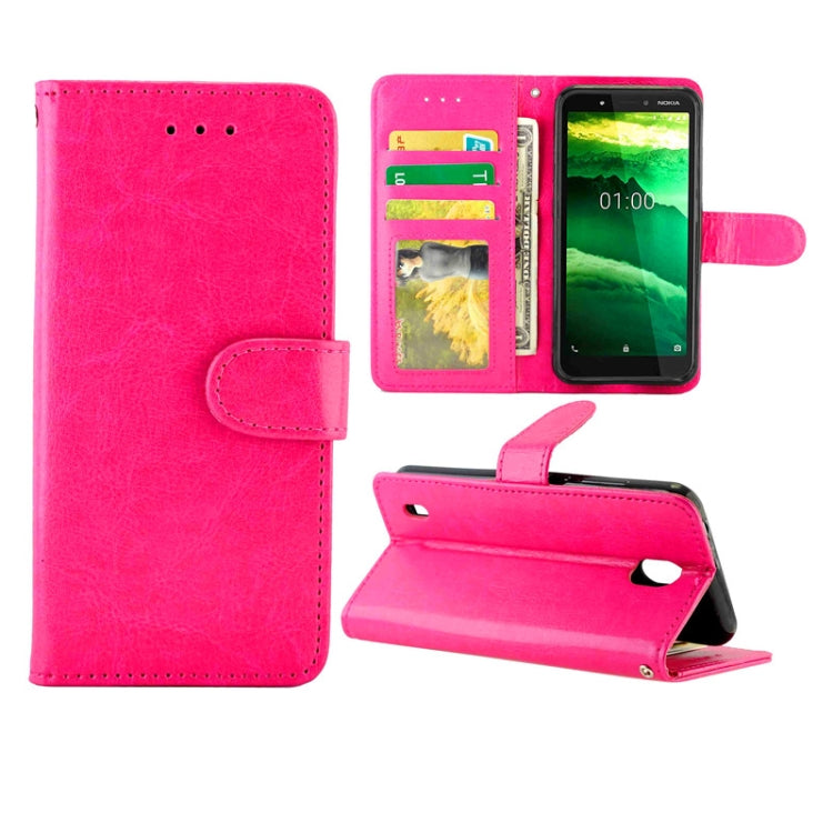 For Nokia C1 Crazy Horse Texture Leather Horizontal Flip Protective Case with Holder & Card Slots & Wallet & Photo Frame