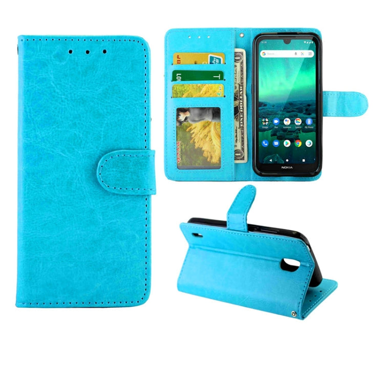 For Nokia C1 Crazy Horse Texture Leather Horizontal Flip Protective Case with Holder & Card Slots & Wallet & Photo Frame
