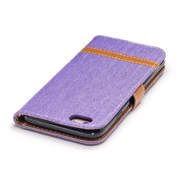 Color Matching Denim Texture Leather Case for iPhone 5 &  Se , with Holder & Card Slots & Wallet & Lanyard