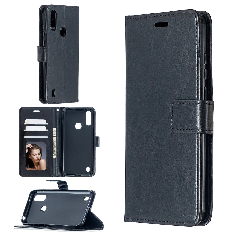 For Motorola Moto E6s (2020) Crazy Horse Texture Horizontal Flip Leather Case with Holder & Card Slots & Wallet & Photo Frame