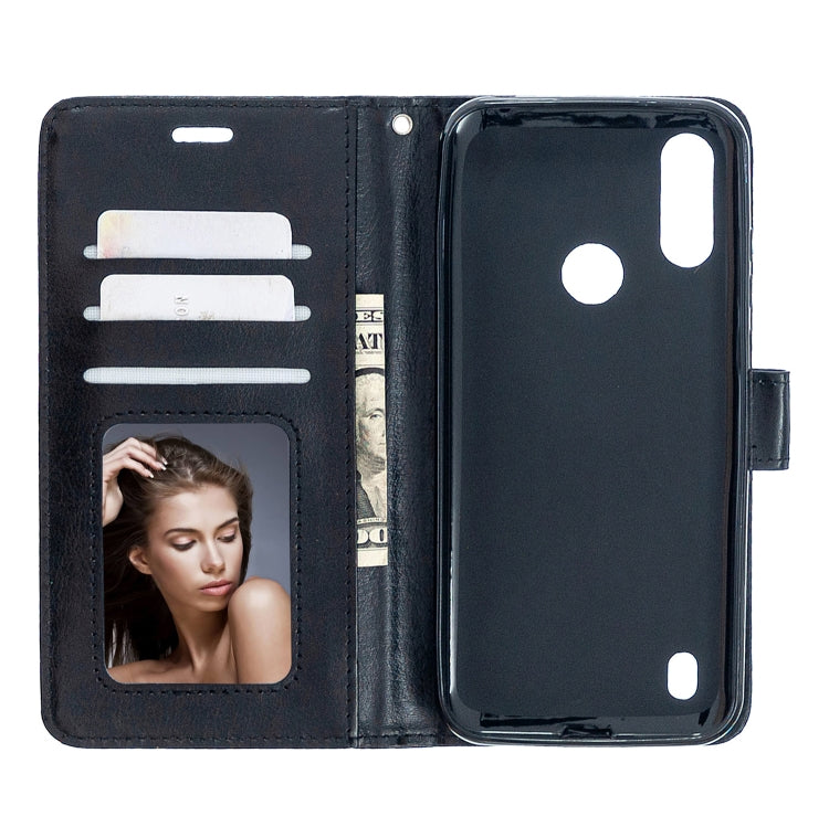 For Motorola Moto E6s (2020) Crazy Horse Texture Horizontal Flip Leather Case with Holder & Card Slots & Wallet & Photo Frame