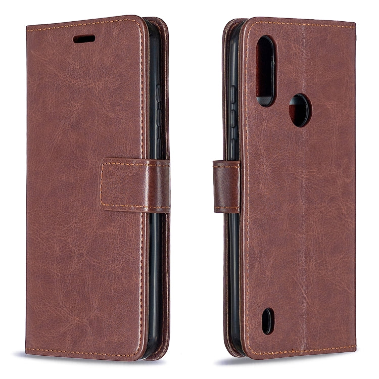For Motorola Moto E6s (2020) Crazy Horse Texture Horizontal Flip Leather Case with Holder & Card Slots & Wallet & Photo Frame