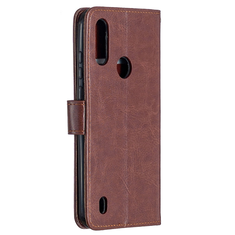 For Motorola Moto E6s (2020) Crazy Horse Texture Horizontal Flip Leather Case with Holder & Card Slots & Wallet & Photo Frame