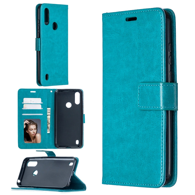 For Motorola Moto E6s (2020) Crazy Horse Texture Horizontal Flip Leather Case with Holder & Card Slots & Wallet & Photo Frame