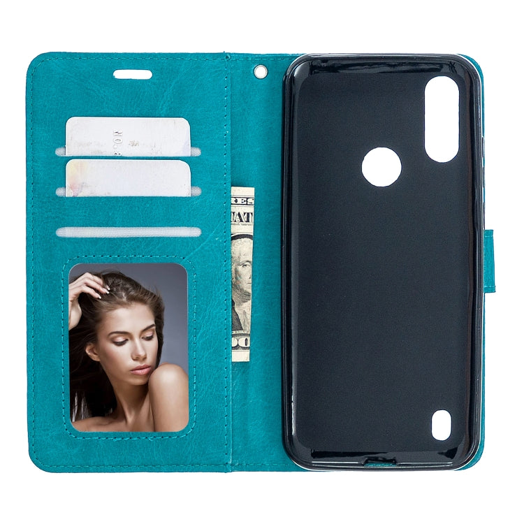 For Motorola Moto E6s (2020) Crazy Horse Texture Horizontal Flip Leather Case with Holder & Card Slots & Wallet & Photo Frame