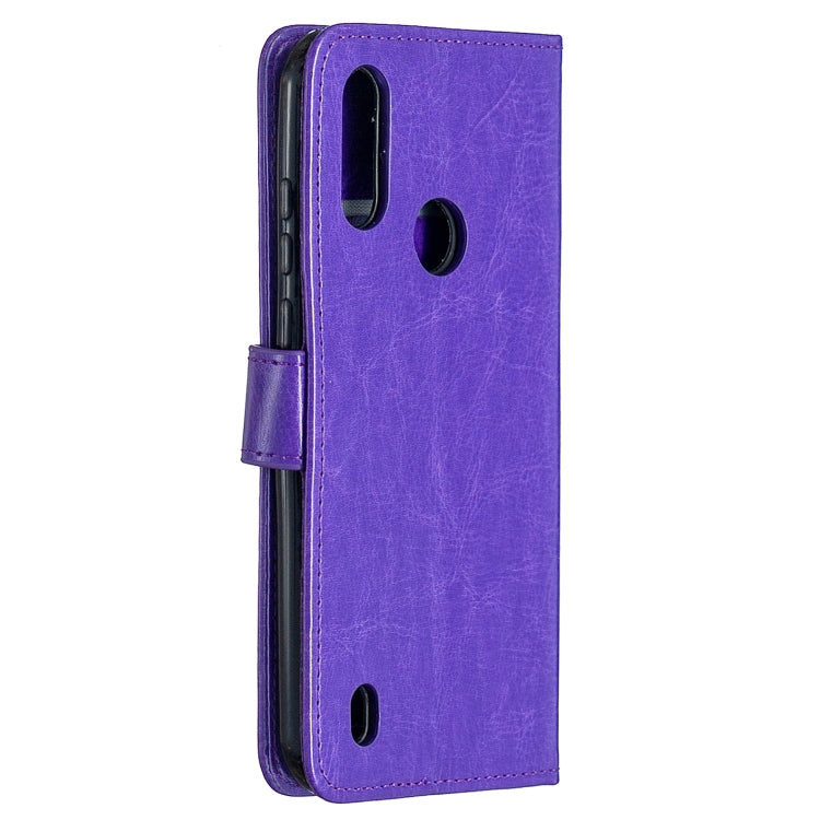 For Motorola Moto E6s (2020) Crazy Horse Texture Horizontal Flip Leather Case with Holder & Card Slots & Wallet & Photo Frame