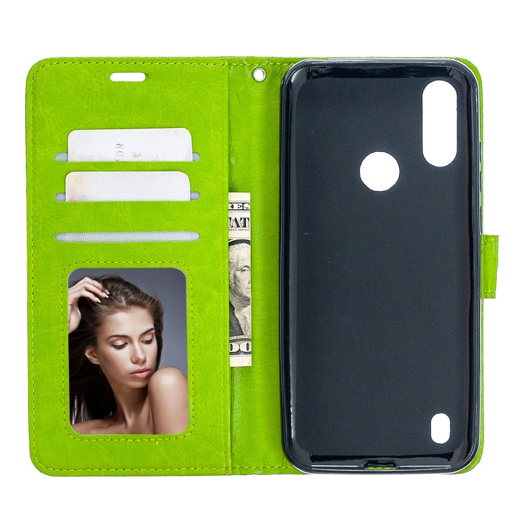 For Motorola Moto E6s (2020) Crazy Horse Texture Horizontal Flip Leather Case with Holder & Card Slots & Wallet & Photo Frame
