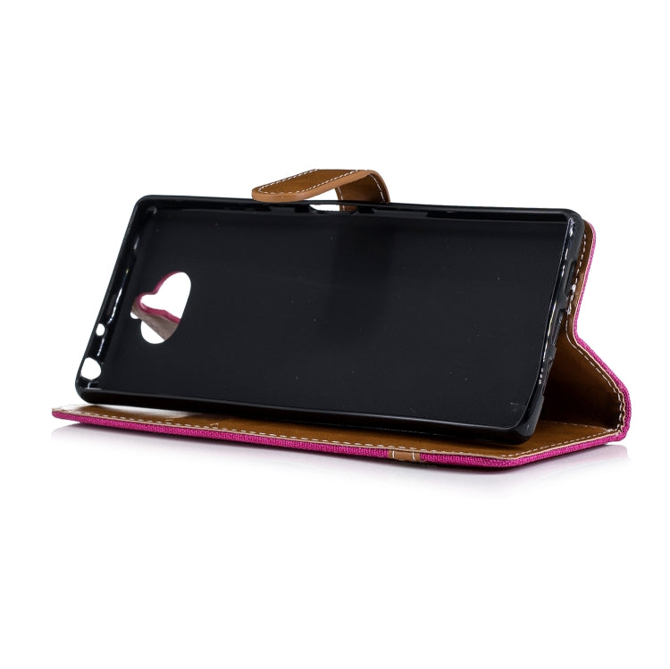 Color Matching Denim Texture Leather Case for Sony Xperia 10 / XA3,