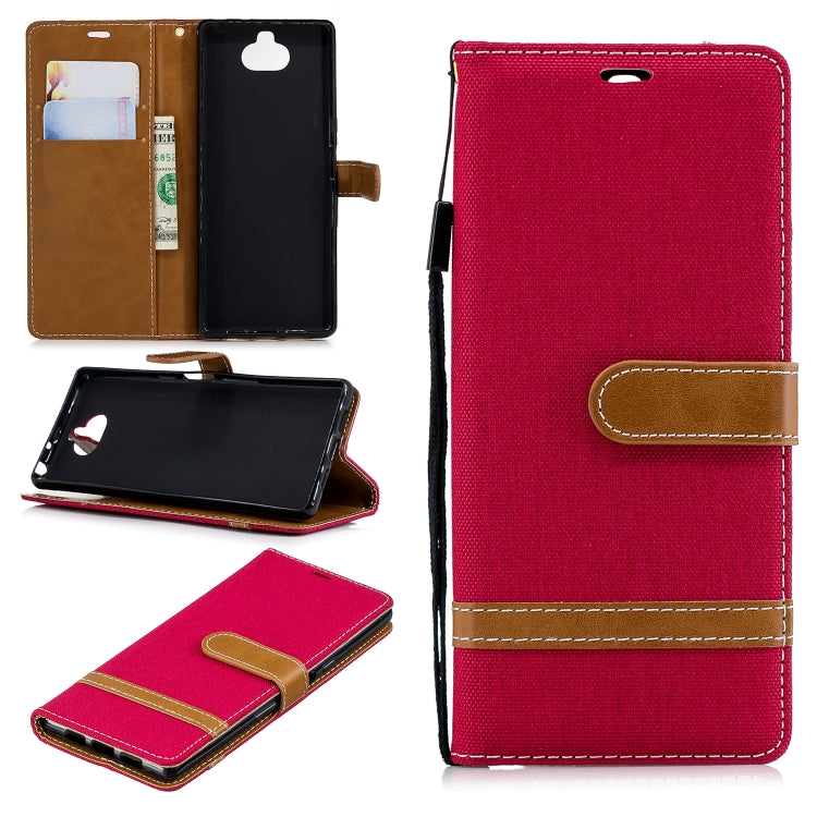 Color Matching Denim Texture Leather Case for Sony Xperia 10 / XA3,