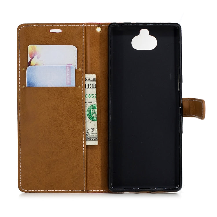 Color Matching Denim Texture Leather Case for Sony Xperia 10 / XA3,