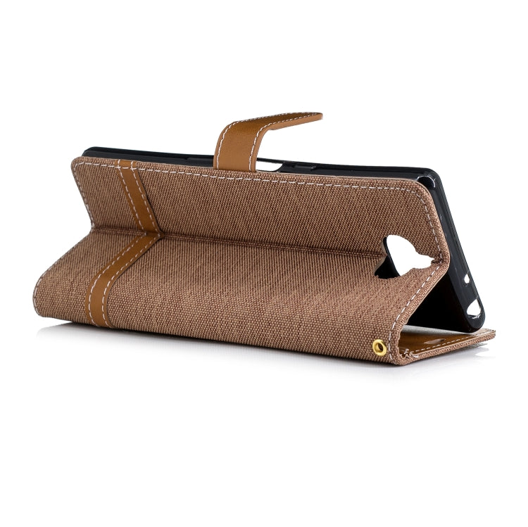 Color Matching Denim Texture Leather Case for Sony Xperia 10 / XA3,