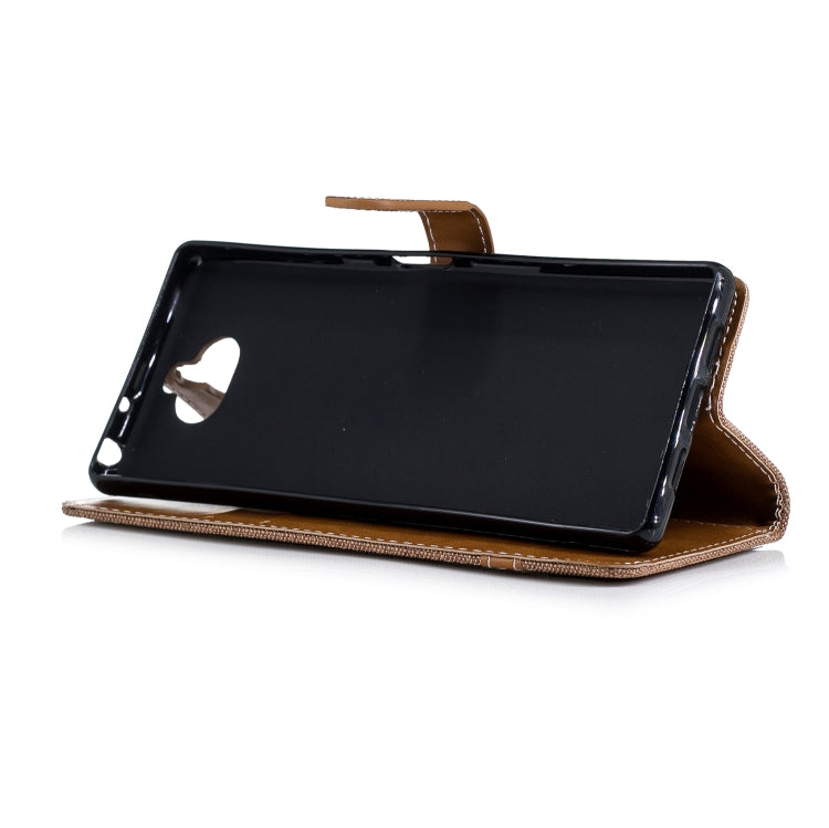 Color Matching Denim Texture Leather Case for Sony Xperia 10 / XA3,