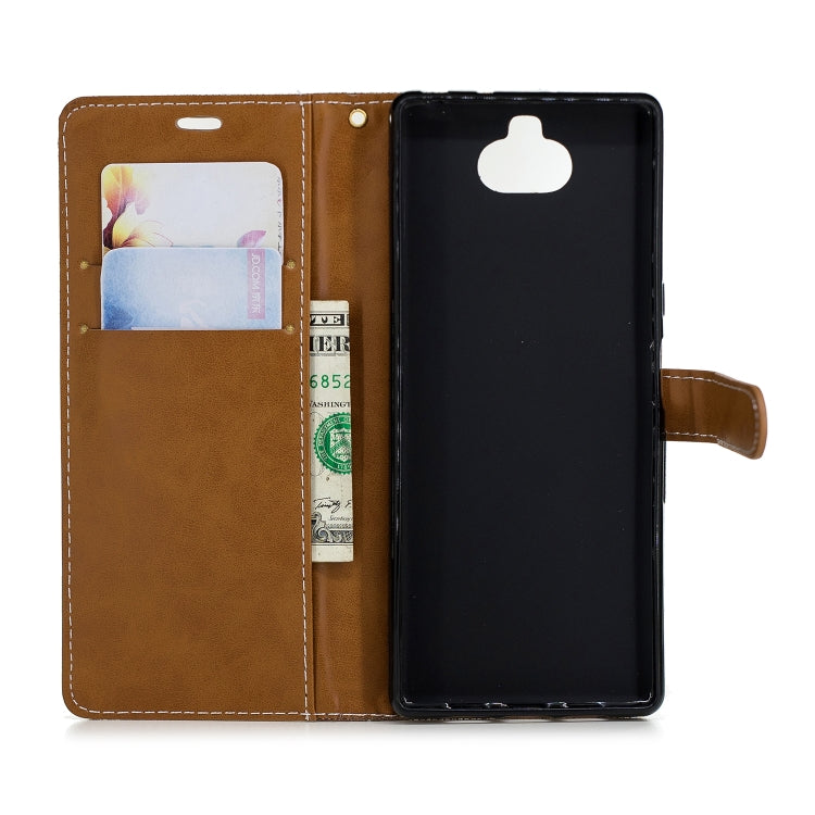 Color Matching Denim Texture Leather Case for Sony Xperia 10 / XA3,