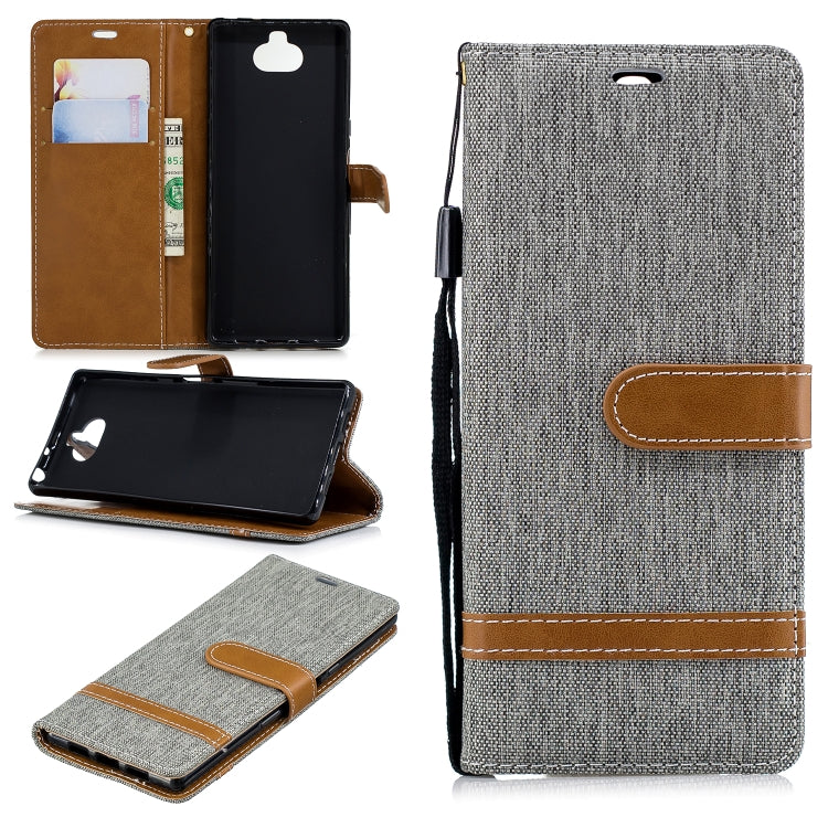 Color Matching Denim Texture Leather Case for Sony Xperia 10 / XA3,