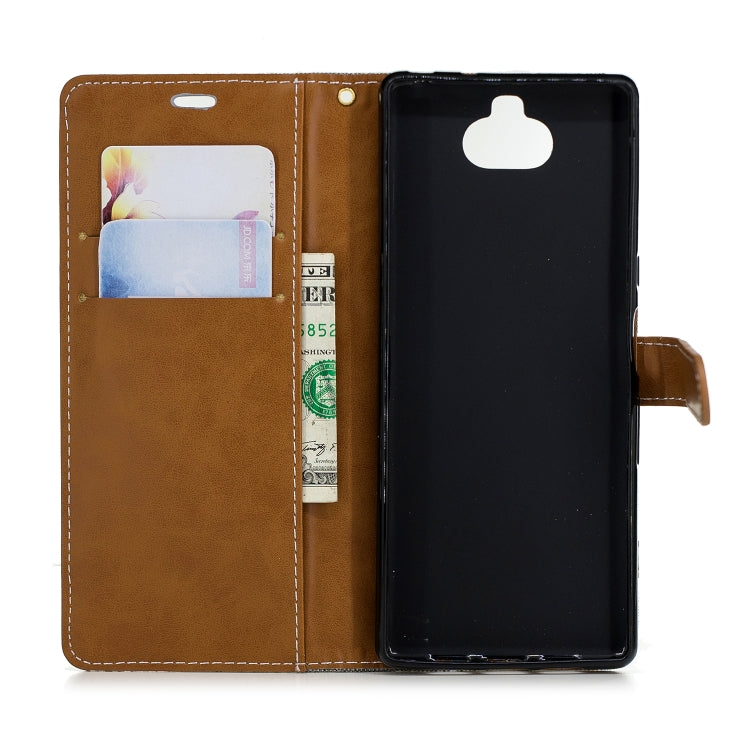 Color Matching Denim Texture Leather Case for Sony Xperia 10 / XA3,