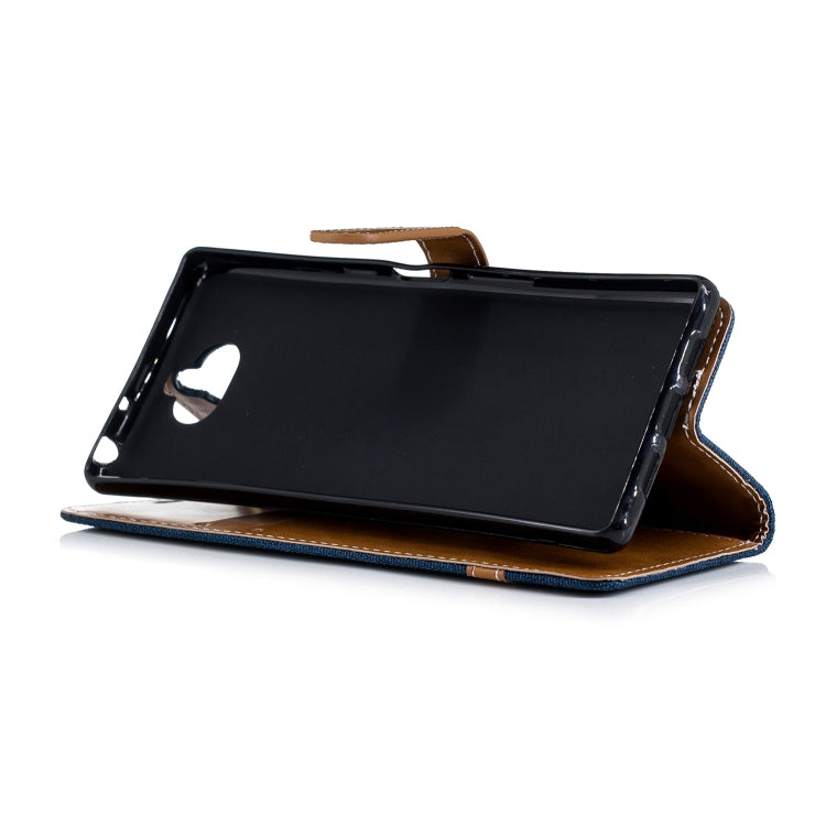 Color Matching Denim Texture Leather Case for Sony Xperia 10 / XA3,