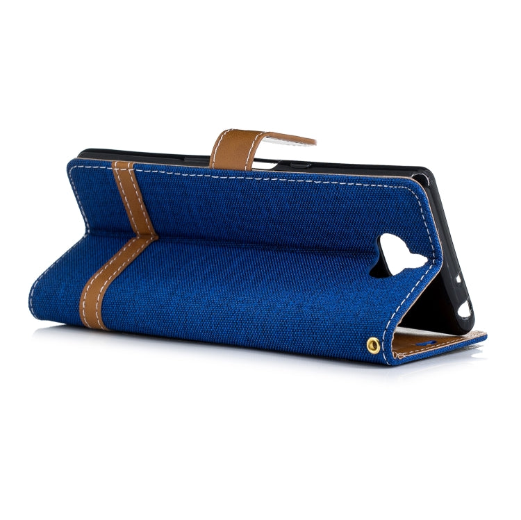 Color Matching Denim Texture Leather Case for Sony Xperia 10 / XA3,