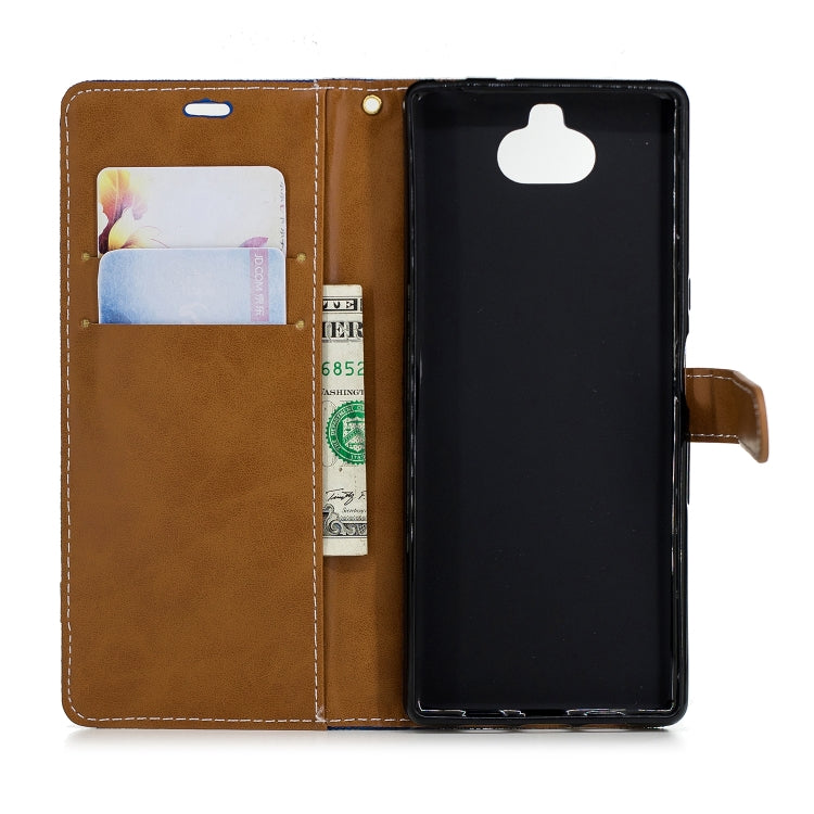 Color Matching Denim Texture Leather Case for Sony Xperia 10 / XA3,