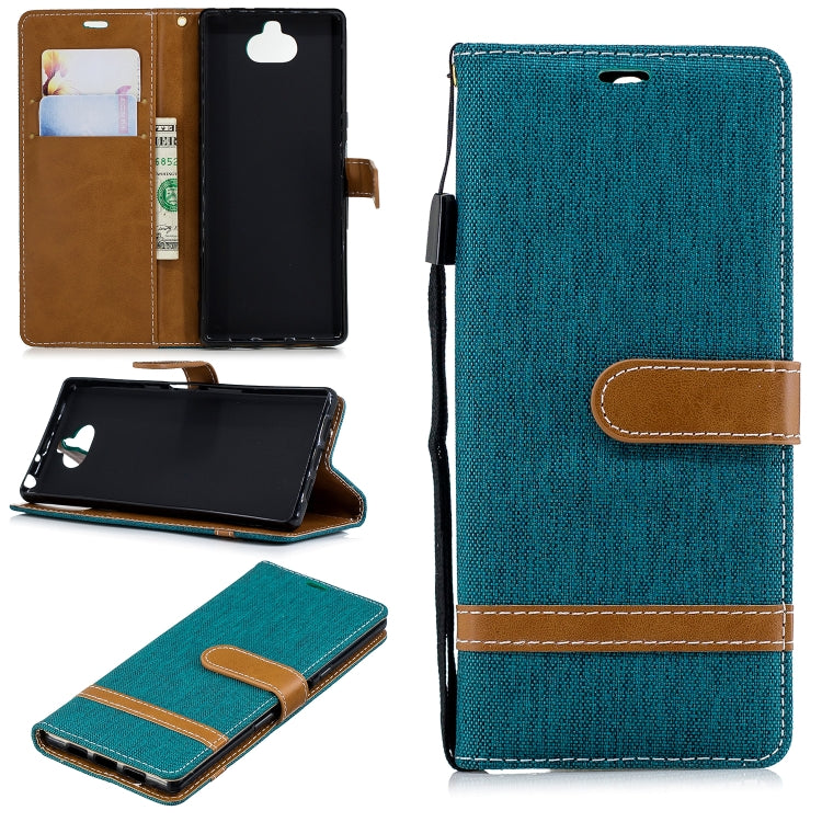 Color Matching Denim Texture Leather Case for Sony Xperia 10 / XA3,