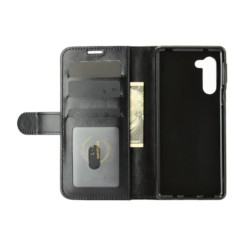 For Sharp senior R64 Texture Single Horizontal Flip Protective Case with Holder & Card Slots & Wallet& Photo Frame