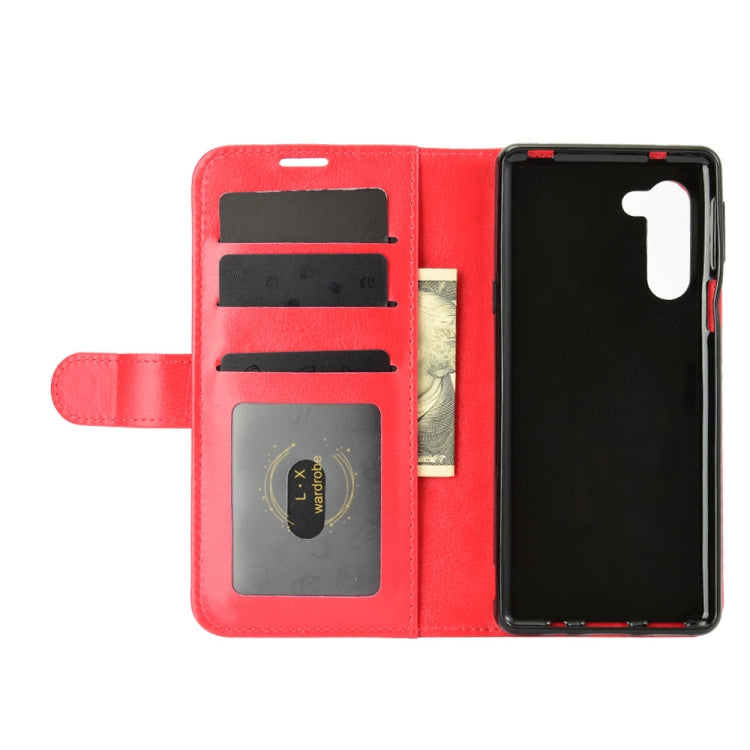 For Sharp senior R64 Texture Single Horizontal Flip Protective Case with Holder & Card Slots & Wallet& Photo Frame