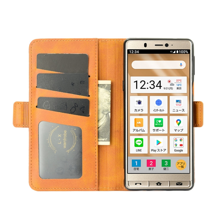 For Sharp senior  Dual-side Magnetic Buckle Horizontal Flip Leather Case with Holder & Card Slots & Wallet