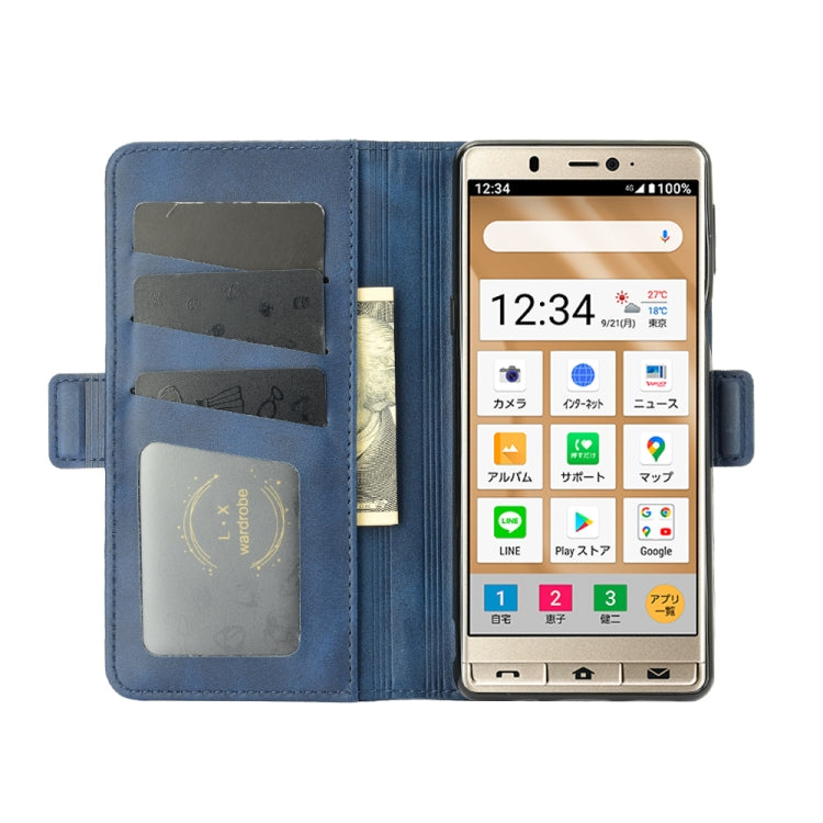For Sharp senior  Dual-side Magnetic Buckle Horizontal Flip Leather Case with Holder & Card Slots & Wallet