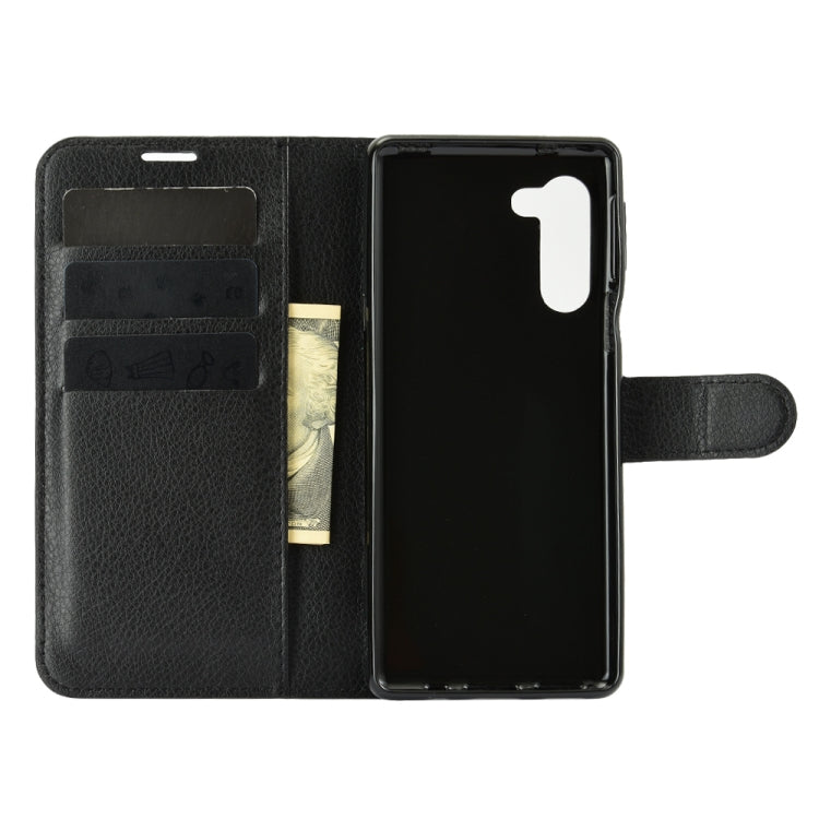 For Sharp senior Litchi Texture Horizontal Flip Protective Case with Holder & Card Slots & Wallet
