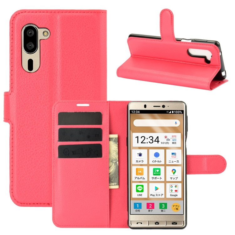 For Sharp senior Litchi Texture Horizontal Flip Protective Case with Holder & Card Slots & Wallet