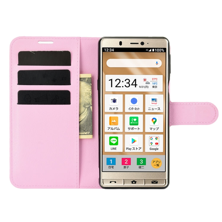 For Sharp senior Litchi Texture Horizontal Flip Protective Case with Holder & Card Slots & Wallet