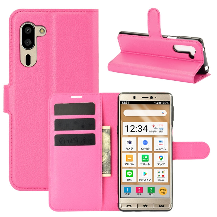 For Sharp senior Litchi Texture Horizontal Flip Protective Case with Holder & Card Slots & Wallet