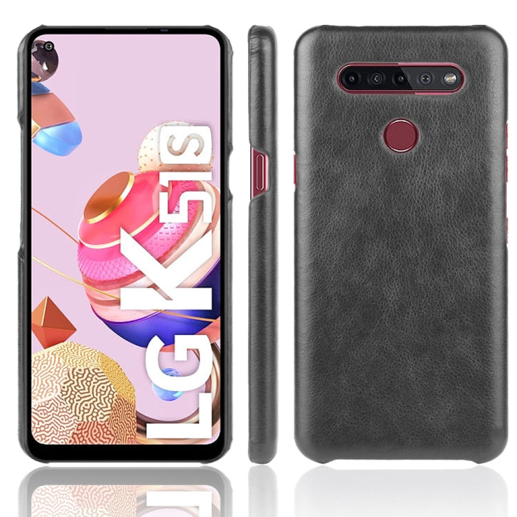 For LG K51S Shockproof Litchi Texture PC + PU Case
