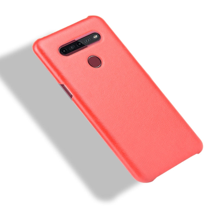 For LG K51S Shockproof Litchi Texture PC + PU Case