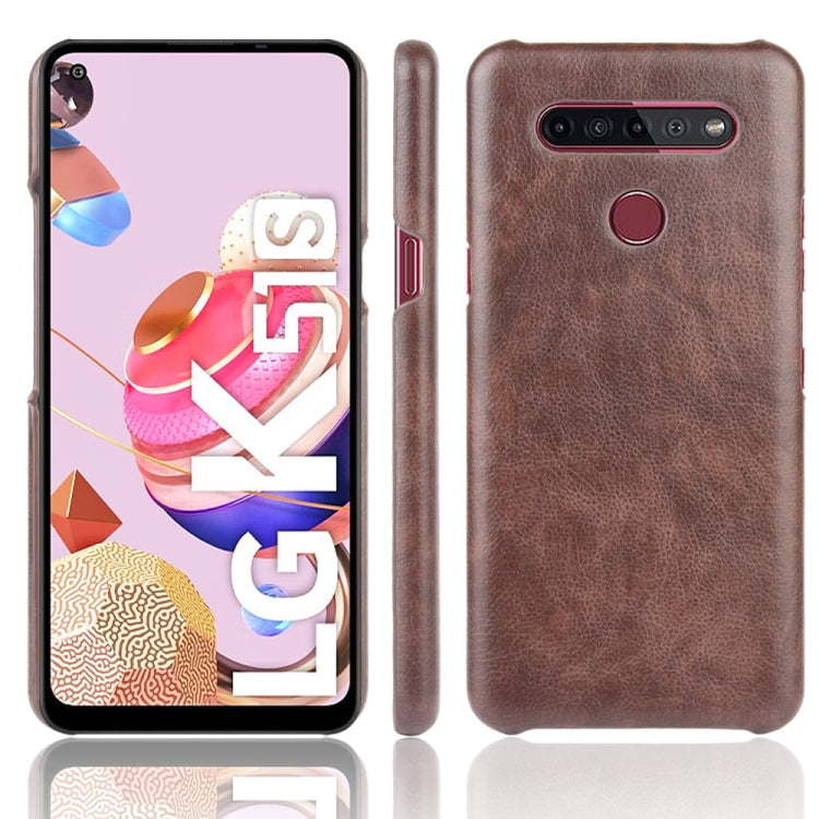 For LG K51S Shockproof Litchi Texture PC + PU Case