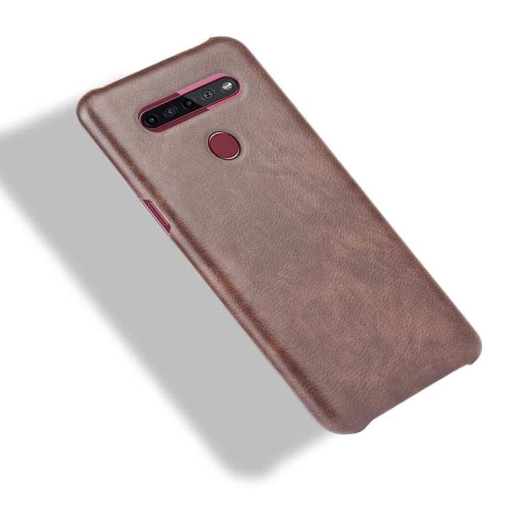 For LG K51S Shockproof Litchi Texture PC + PU Case