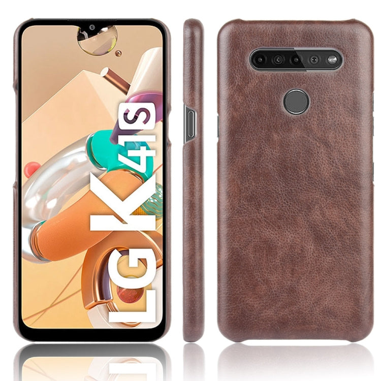 For LG K41S Shockproof Litchi Texture PC + PU Case
