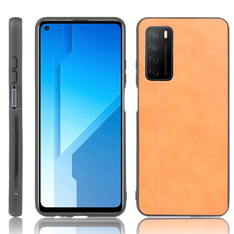 For Huawei Honor Play4 Shockproof Sewing Cow Pattern Skin PC + PU + TPU Case