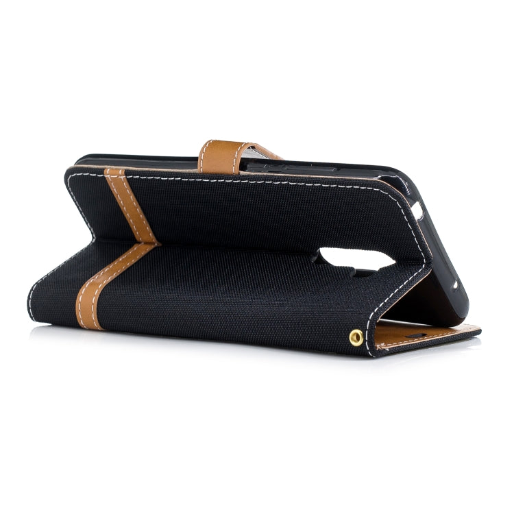 Color Matching Denim Texture Leather Case for Xiaomi Pocophone F1, with Holder & Card Slots & Wallet & Lanyard