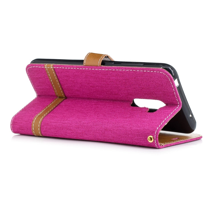 Color Matching Denim Texture Leather Case for Xiaomi Pocophone F1, with Holder & Card Slots & Wallet & Lanyard