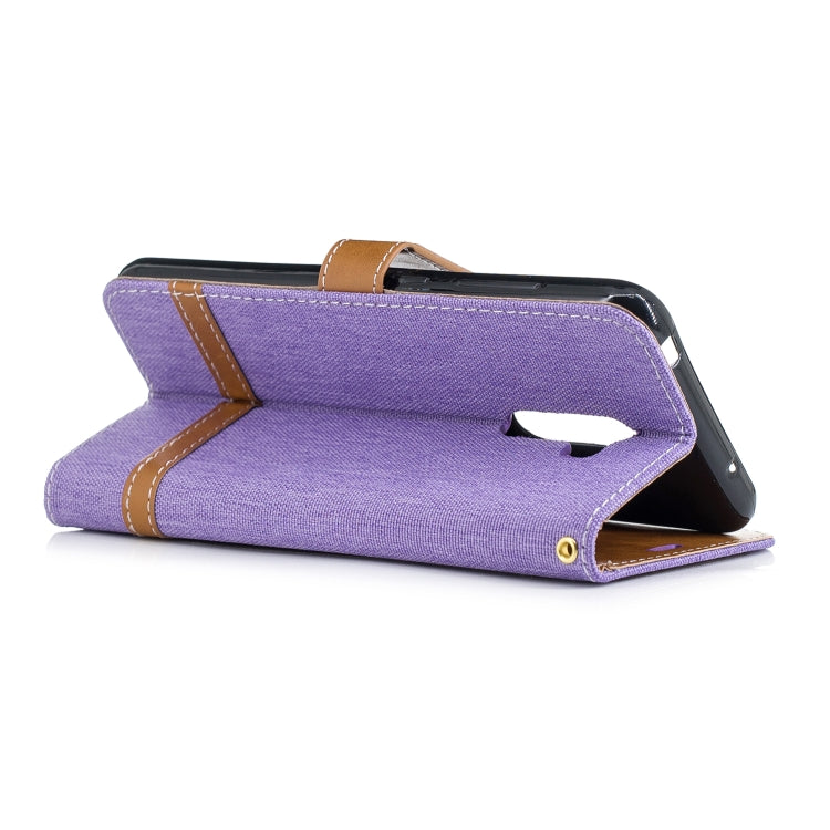 Color Matching Denim Texture Leather Case for Xiaomi Pocophone F1, with Holder & Card Slots & Wallet & Lanyard