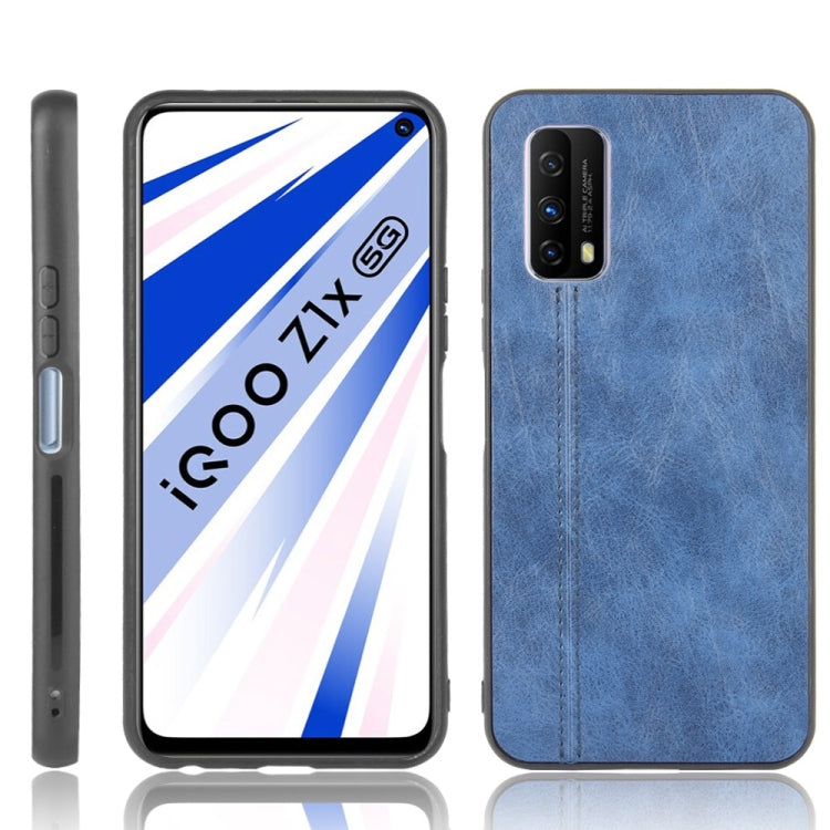 For Vivo Z1x Shockproof Sewing Cow Pattern Skin PC + PU + TPU Case