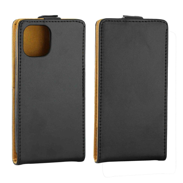 For iPhone 12 Pro Max Business Style Vertical Flip TPU + PU Leather Case with Card Slot(Black)