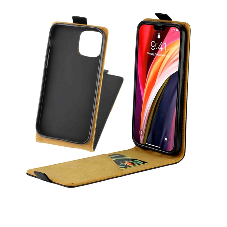 For iPhone 12 Pro Max Business Style Vertical Flip TPU + PU Leather Case with Card Slot(Black)