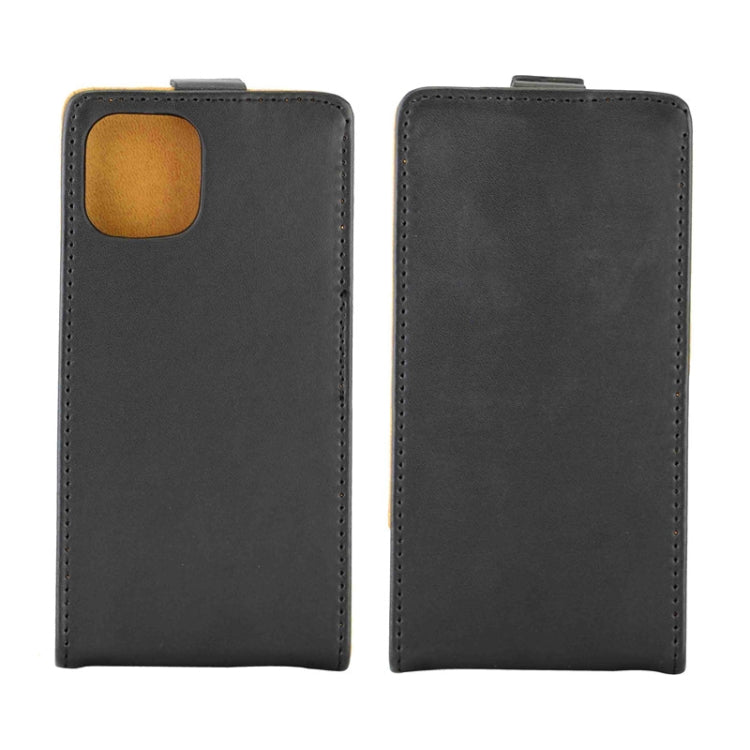 For iPhone 12 / 12 Pro Business Style Vertical Flip TPU + PU Leather Case with Card Slot(Black)