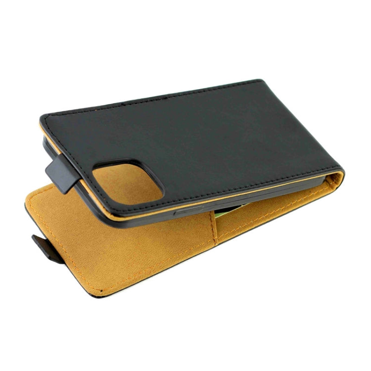 For iPhone 12 / 12 Pro Business Style Vertical Flip TPU + PU Leather Case with Card Slot(Black)