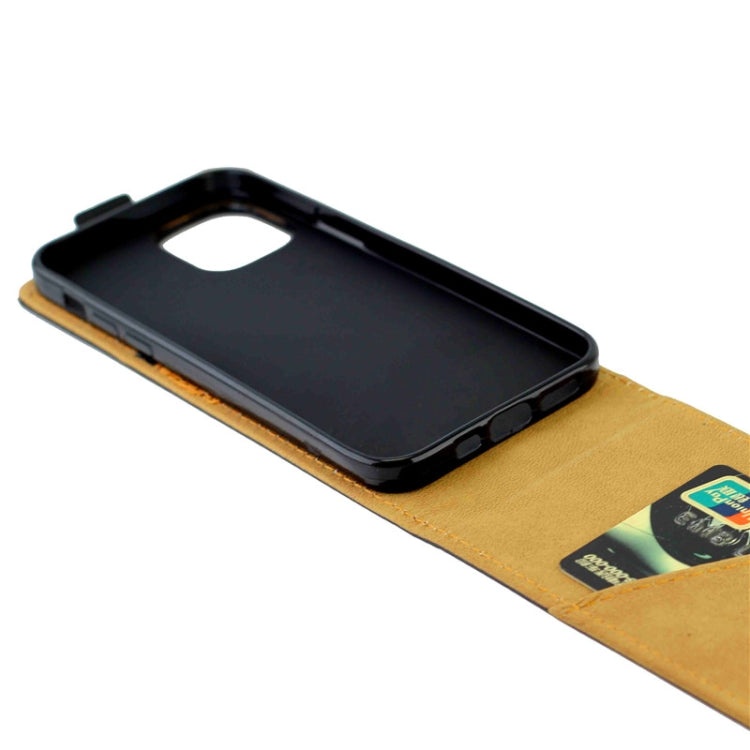 For iPhone 12 / 12 Pro Business Style Vertical Flip TPU + PU Leather Case with Card Slot(Black)