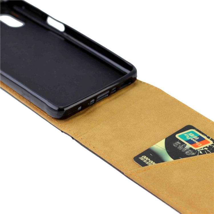 For Samsung Galaxy Xcover Pro Business Style Vertical Flip TPU Leather Case  with Card Slot(Black)
